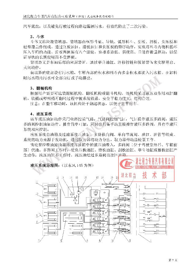 后裝（壓縮式）垃圾車使用說明書